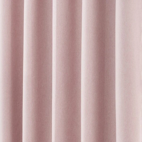 Dunelm Luna Brushed Blush Blackout Eyelet Curtains 5 Dunelm Luna Brushed Blush Blackout Eyelet Curtains - Image 3