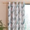 Dunelm Palm Leaf Teal Eyelet Curtains 2 Dunelm Palm Leaf Teal Eyelet Curtains -Dunelm Sales Store 30672788