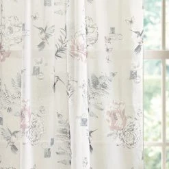 Dunelm Heavenly Hummingbird Dove Grey Slot Top Single Voile Panel 8 Dunelm Heavenly Hummingbird Dove Grey Slot Top Single Voile Panel -Dunelm Sales Store 30672851 alt02