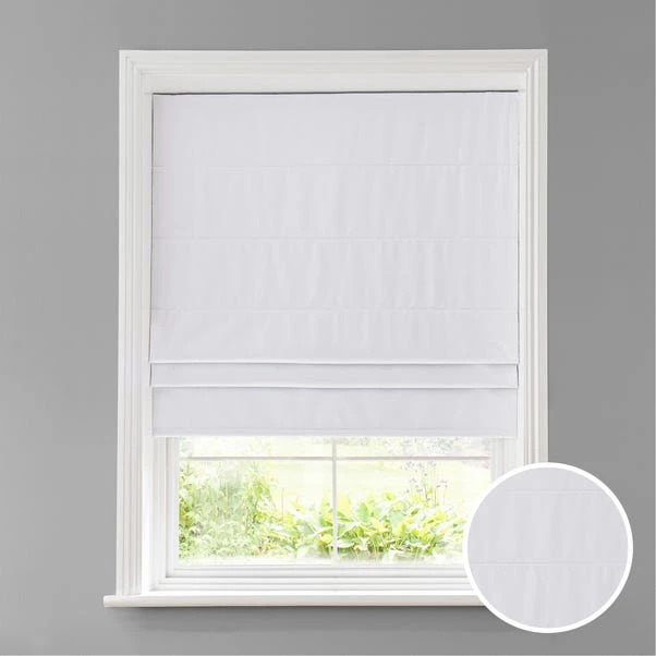 Dunelm Luna White Blackout Roman Blind 3 Dunelm Luna White Blackout Roman Blind
