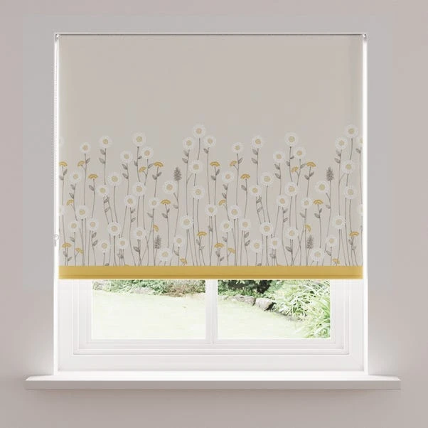 Dunelm Scandi Flowers Natural Blackout Roller Blind 3 Dunelm Scandi Flowers Natural Blackout Roller Blind