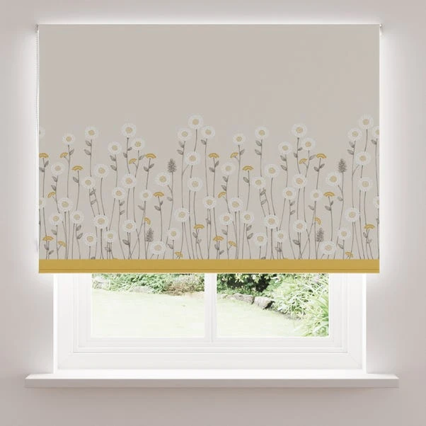 Dunelm Scandi Flowers Natural Blackout Roller Blind 4 Dunelm Scandi Flowers Natural Blackout Roller Blind - Image 2