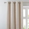 Luxury Collection Chenille Cream Eyelet Curtains -Dunelm Sales Store 30676946
