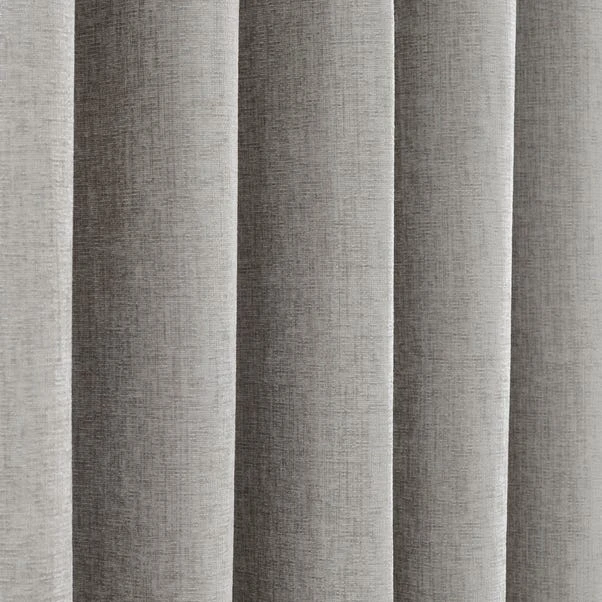 Luxury Collection Chenille Silver Eyelet Curtains 5 Luxury Collection Chenille Silver Eyelet Curtains - Image 3