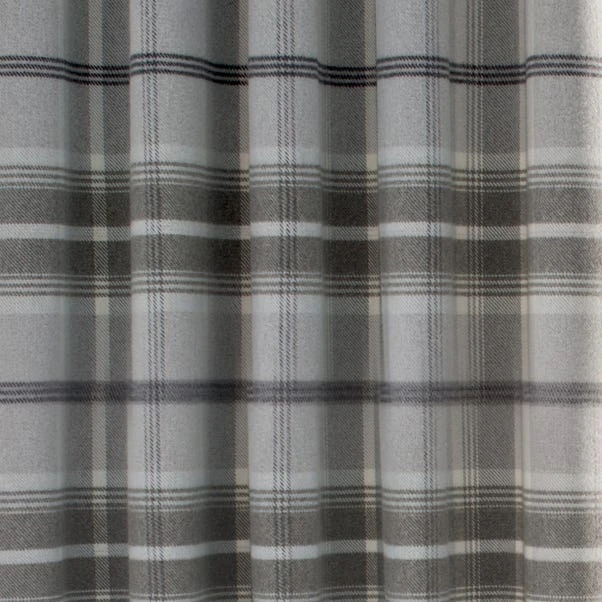 Luxury Collection Highland Check Dove Grey Eyelet Curtains 5 Luxury Collection Highland Check Dove Grey Eyelet Curtains - Image 3