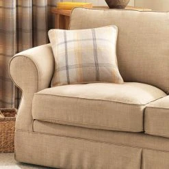 Luxury Collection Highland Check Ochre Eyelet Curtains 11 Luxury Collection Highland Check Ochre Eyelet Curtains -Dunelm Sales Store 30676982 alt07