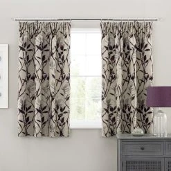 Dunelm Zen Jacquard Plum Pencil Pleat Curtains 12 Dunelm Zen Jacquard Plum Pencil Pleat Curtains -Dunelm Sales Store 30677084 alt05