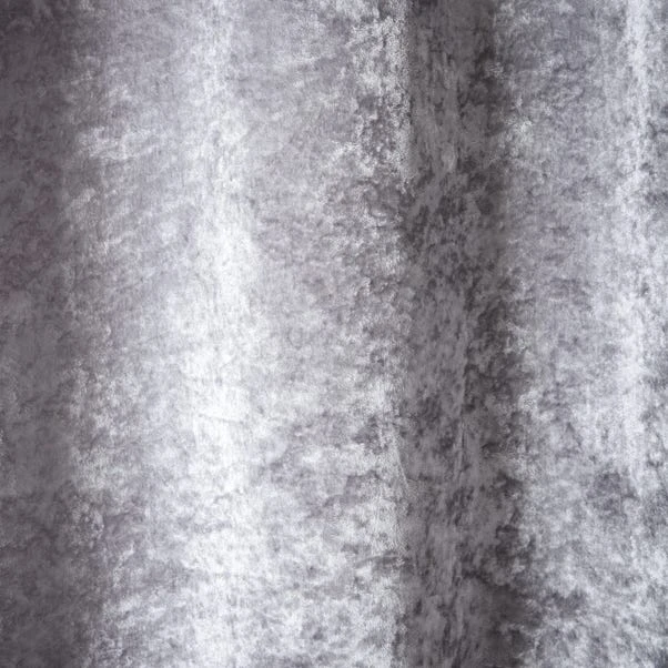 Dunelm Crushed Velour Silver Eyelet Curtains 5 Dunelm Crushed Velour Silver Eyelet Curtains - Image 3