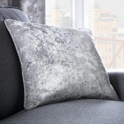 Dunelm Crushed Velour Silver Eyelet Curtains 12 Dunelm Crushed Velour Silver Eyelet Curtains -Dunelm Sales Store 30678058 alt07