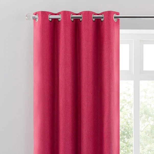 Dunelm Luna Brushed Raspberry Blackout Eyelet Curtains 3 Dunelm Luna Brushed Raspberry Blackout Eyelet Curtains