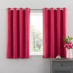 Dunelm Luna Brushed Raspberry Blackout Eyelet Curtains 12 Dunelm Luna Brushed Raspberry Blackout Eyelet Curtains -Dunelm Sales Store 30681257 alt05