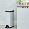 Dunelm White Gloss 30L Slim Bin