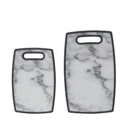Dunelm Set Of 2 Marble Effect Chopping Boards