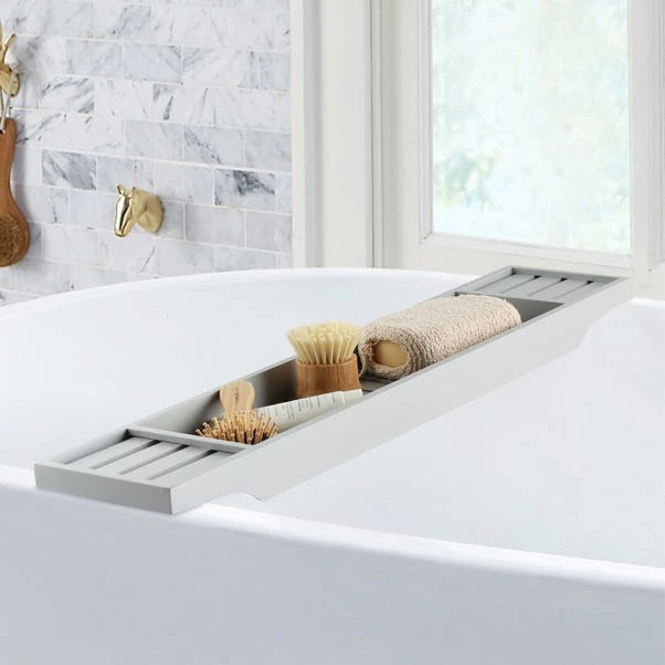 Dunelm Grey Bamboo Bath Rack 3 Dunelm Grey Bamboo Bath Rack