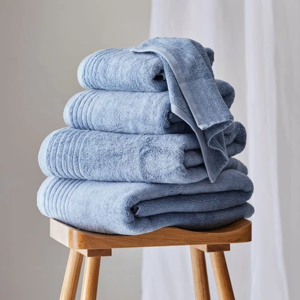 Dorma Tencel Sumptuously Soft Porcelain Blue Towel 3 Dorma Tencel Sumptuously Soft Porcelain Blue Towel