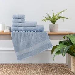 Dunelm Sky Blue Egyptian Cotton Towel
