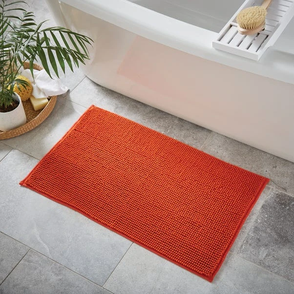 Dunelm Orange Mini Bobble Bath Mat 3 Dunelm Orange Mini Bobble Bath Mat