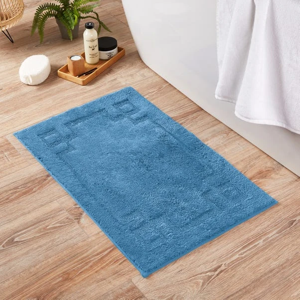 Dunelm Luxury Cotton Non-Slip Cornflower Bath Mat 3 Dunelm Luxury Cotton Non-Slip Cornflower Bath Mat