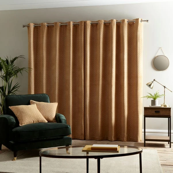 Dunelm Cheyenne Ochre Eyelet Curtains 6 Dunelm Cheyenne Ochre Eyelet Curtains - Image 4