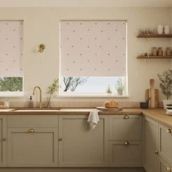Dunelm Bees Natural Stain Resistant Daylight Roller Blind