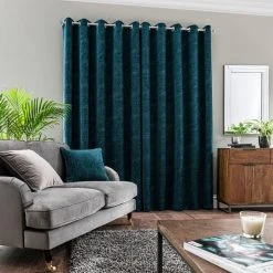 Luxury Collection Chenille Geo Peacock Eyelet Curtains 11 Luxury Collection Chenille Geo Peacock Eyelet Curtains -Dunelm Sales Store 30687954 alt04