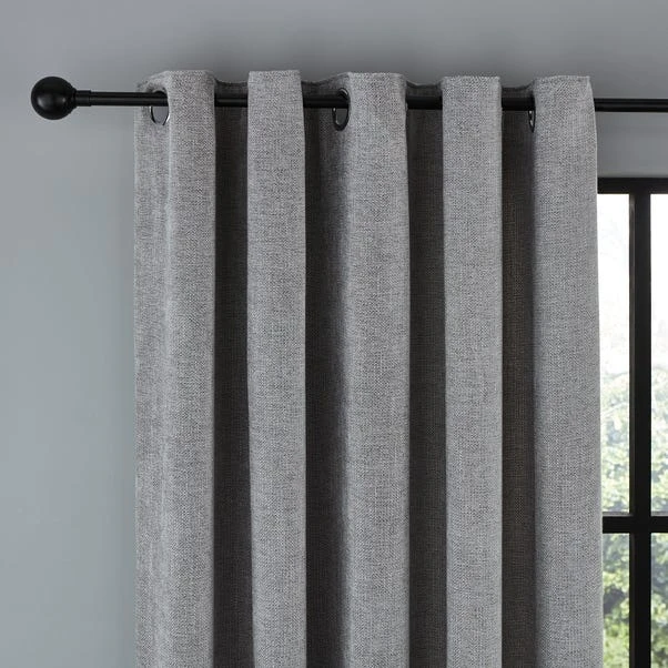 Dunelm Wynter Grey Thermal Eyelet Curtains 3 Dunelm Wynter Grey Thermal Eyelet Curtains