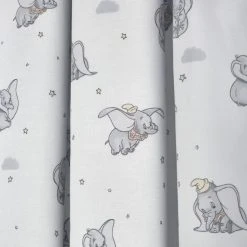 Disney Dumbo White Thermal Blackout Pencil Pleat Curtains 10 Disney Dumbo White Thermal Blackout Pencil Pleat Curtains -Dunelm Sales Store 30688417 alt02