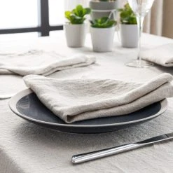 The Edited Life Set Of 4 Cartmel Natural Linen Napkins