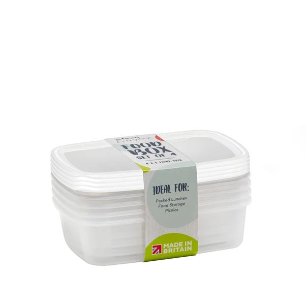 Dunelm Pack Of 4 Food 1L Food Containers 3 Dunelm Pack Of 4 Food 1L Food Containers