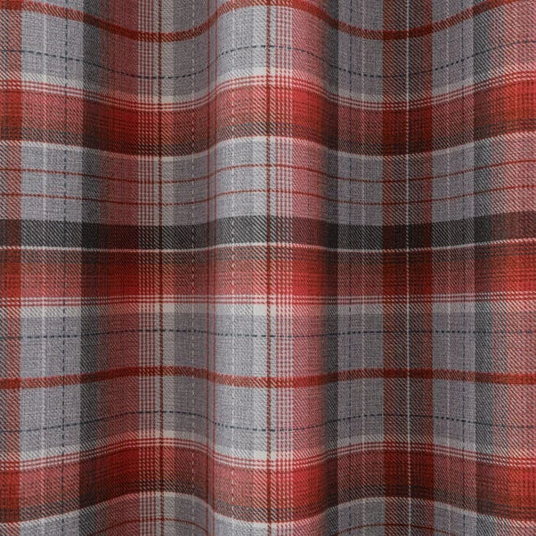 Dunelm Inverness Check Red Eyelet Curtains 5 Dunelm Inverness Check Red Eyelet Curtains - Image 3