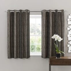 Dunelm Alexandria Stripe Charcoal Eyelet Curtains 12 Dunelm Alexandria Stripe Charcoal Eyelet Curtains -Dunelm Sales Store 30689798 alt05
