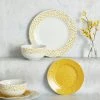 Dunelm Dotty Ochre 12 Piece Dinner Set