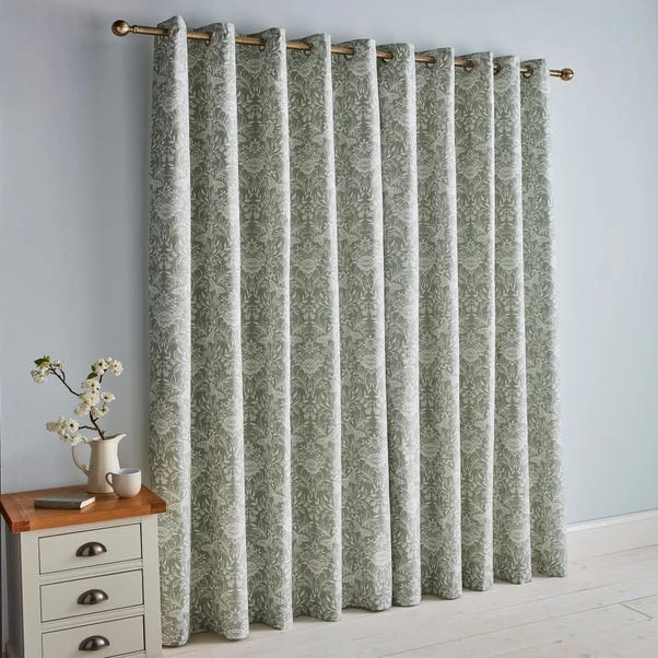 Dunelm Evesham Green Blackout Eyelet Curtains 7 Dunelm Evesham Green Blackout Eyelet Curtains - Image 5