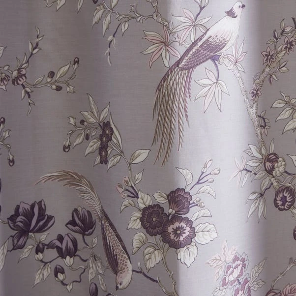 Dunelm Oriental Bird Purple Blackout Eyelet Curtains 5 Dunelm Oriental Bird Purple Blackout Eyelet Curtains - Image 3