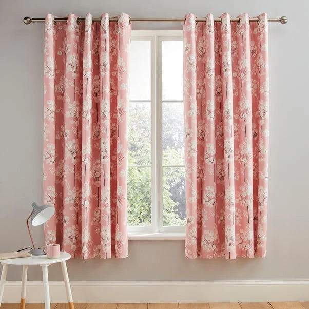 Dunelm Erin Blush Eyelet Curtains 4 Dunelm Erin Blush Eyelet Curtains - Image 2