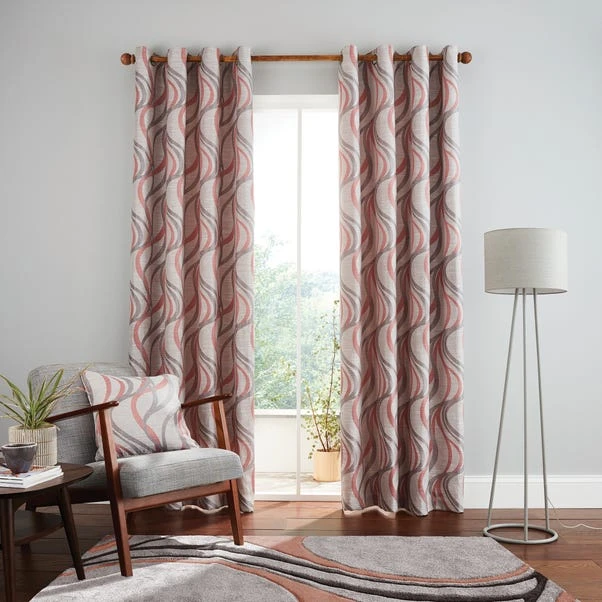 Dunelm Mirage Rose Eyelet Curtains 4 Dunelm Mirage Rose Eyelet Curtains - Image 2