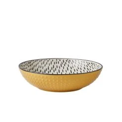 Dunelm Global Ochre Stoneware Ramen Bowl