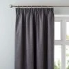 Dunelm Luna Charcoal Blackout Pencil Pleat Curtains