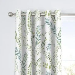 Fusion Fernworthy Green Eyelet Curtains