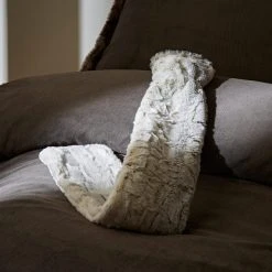 Dunelm Snow Leopard Long Hot Water Bottle