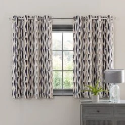 Dunelm Elements Triangles Navy Eyelet Curtains 12 Dunelm Elements Triangles Navy Eyelet Curtains -Dunelm Sales Store 30705190 alt05