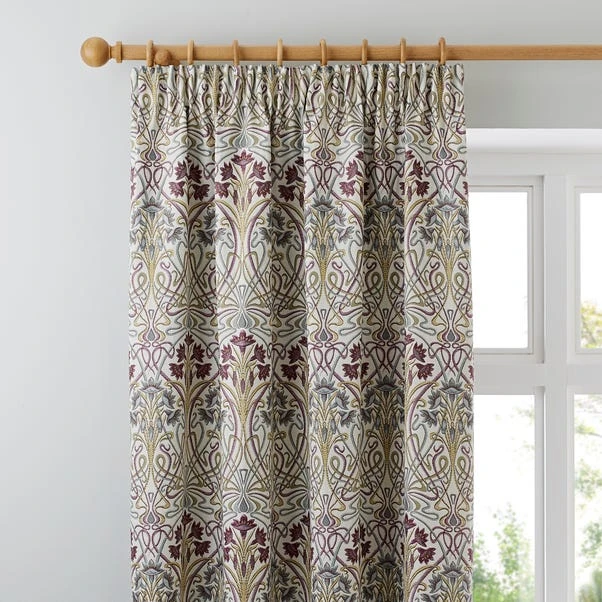 Luxury Collection Lucetta Mauve Pencil Pleat Curtains 3 Luxury Collection Lucetta Mauve Pencil Pleat Curtains