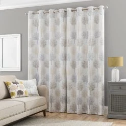 Luxury Collection Jacquard Trees Dove Grey Eyelet Curtains 11 Luxury Collection Jacquard Trees Dove Grey Eyelet Curtains -Dunelm Sales Store 30707785 alt04
