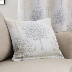 Luxury Collection Jacquard Trees Dove Grey Eyelet Curtains 13 Luxury Collection Jacquard Trees Dove Grey Eyelet Curtains -Dunelm Sales Store 30707785 alt07
