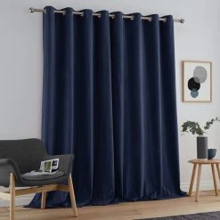 Luxury Collection Peyton Indigo Blue Velvet Eyelet Curtains 11 Luxury Collection Peyton Indigo Blue Velvet Eyelet Curtains -Dunelm Sales Store 30709236 alt04