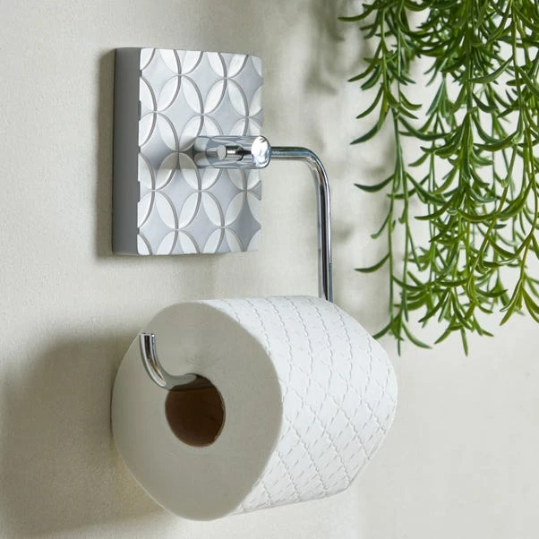 Dunelm Geo Tile Grey Toilet Roll Holder 3 Dunelm Geo Tile Grey Toilet Roll Holder