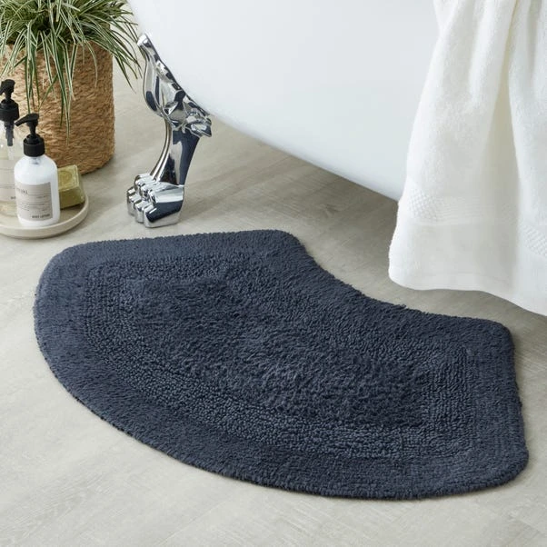 Dunelm Supersoft Charcoal Oval Bath Mat 3 Dunelm Supersoft Charcoal Oval Bath Mat