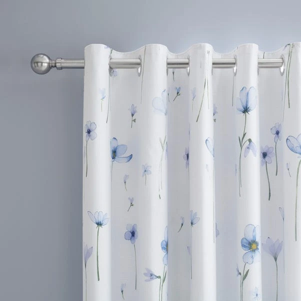 Dunelm Maddie Blue Blackout Eyelet Curtains 3 Dunelm Maddie Blue Blackout Eyelet Curtains