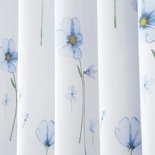 Dunelm Maddie Blue Blackout Eyelet Curtains 5 Dunelm Maddie Blue Blackout Eyelet Curtains - Image 3