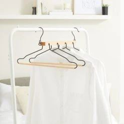 Dunelm Wooden Black Multi Shirt Hanger